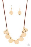 Paparazzi "Turn Me Loose" Brown Necklace & Earring Set Paparazzi Jewelry