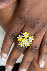Paparazzi "Blooming Bouquets" Yellow Ring Paparazzi Jewelry