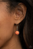 Paparazzi "Terrestrial Trailblazer" Orange Necklace & Earring Set Paparazzi Jewelry