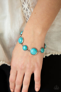 Paparazzi "Turn Up The Terra" Blue Bracelet Paparazzi Jewelry