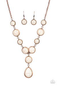Paparazzi "Terrestrial Trailblazer" Copper Necklace & Earring Set Paparazzi Jewelry