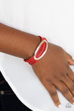 Paparazzi "Corded Couture" Red Bracelet Paparazzi Jewelry