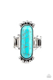 Paparazzi "Ranch Relic" Blue Turquoise Ring Paparazzi Jewelry