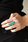 Paparazzi "Ranch Relic" Blue Turquoise Ring Paparazzi Jewelry