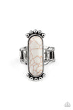 Paparazzi "Ranch Relic" White Ring Paparazzi Jewelry