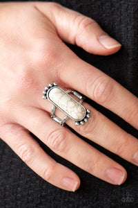 Paparazzi "Ranch Relic" White Ring Paparazzi Jewelry