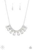 Paparazzi "Sparkly Ever After" White FASHION FIX Necklace & Earring Set Paparazzi Jewelry