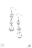 Paparazzi "Once Upon A Twinkle" FASHION FIX White Earrings Paparazzi Jewelry