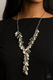 Paparazzi "Dripping With Diva-ttitude" White Necklace & Earring Set Paparazzi Jewelry
