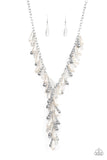 Paparazzi "Dripping With Diva-ttitude" White Necklace & Earring Set Paparazzi Jewelry