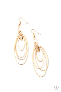 Paparazzi "Oval The Moon" Gold Earrings Paparazzi Jewelry