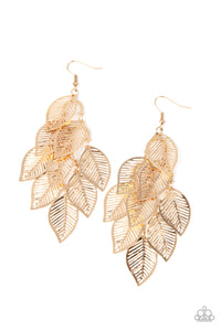Paparazzi "Limitlessly Leafy" Gold Earrings Paparazzi Jewelry