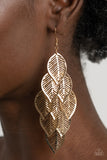 Paparazzi "Limitlessly Leafy" Gold Earrings Paparazzi Jewelry