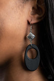 Paparazzi "Retro Reveal" Black Earrings Paparazzi Jewelry