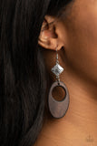 Paparazzi "Retro Reveal" Brown Earrings Paparazzi Jewelry