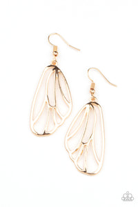 Paparazzi "Turn Into A Butterfly" Gold Earrings Paparazzi Jewelry