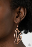 Paparazzi "Turn Into A Butterfly" Copper Earrings Paparazzi Jewelry