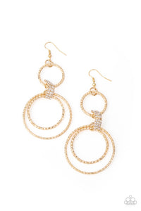 Paparazzi "Getting Hitched" Gold Earrings Paparazzi Jewelry