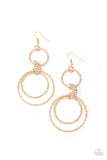 Paparazzi "Getting Hitched" Gold Earrings Paparazzi Jewelry