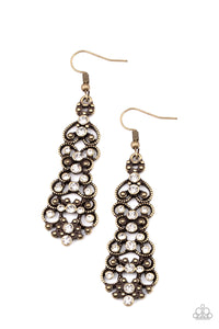 Paparazzi "Diva Decorum" Brass Earrings Paparazzi Jewelry