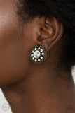 Paparazzi "Dazzling Definition" Brass Clip On Earrings Paparazzi Jewelry