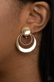 Paparazzi "Refined Ruffles" Gold Clip On Earrings Paparazzi Jewelry