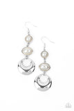 Paparazzi "Bubbling To The Surface" White Earrings Paparazzi Jewelry