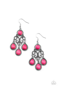 Paparazzi "Canyon Chandelier" Pink Earrings Paparazzi Jewelry