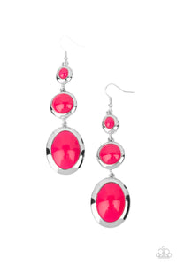 Paparazzi "Retro Reality" Pink Earrings Paparazzi Jewelry