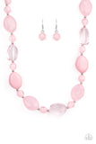 Paparazzi "STAYCATION Stunner" Pink Necklace & Earring Set Paparazzi Jewelry