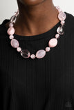 Paparazzi "STAYCATION Stunner" Pink Necklace & Earring Set Paparazzi Jewelry