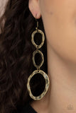 Paparazzi "So OVAL It!" Brass Earrings Paparazzi Jewelry