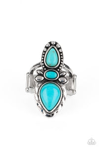 Paparazzi "In A BADLANDS Mood" Blue Ring Paparazzi Jewelry