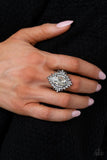 Paparazzi "Five Star Stunner" Black Ring Paparazzi Jewelry