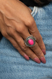 Paparazzi "BADLANDS To The Bone" Pink Ring Paparazzi Jewelry