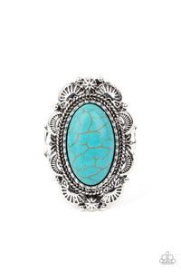 Paparazzi "Bring Down the Ranch House" Blue Ring Paparazzi Jewelry