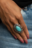 Paparazzi "Bring Down the Ranch House" Blue Ring Paparazzi Jewelry
