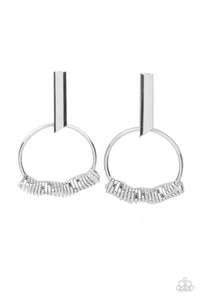 Paparazzi "Set Into Motion" Silver Post Earrings Paparazzi Jewelry