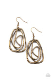 Paparazzi "Artisan Relic" Brass Earrings Paparazzi Jewelry