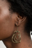 Paparazzi "Artisan Relic" Brass Earrings Paparazzi Jewelry