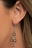 Paparazzi "Luminously Linked" Silver Earrings Paparazzi Jewelry