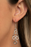 Paparazzi "Luminously Linked" White Earrings Paparazzi Jewelry