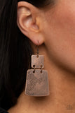 Paparazzi "Tagging Along" Copper Earrings Paparazzi Jewelry