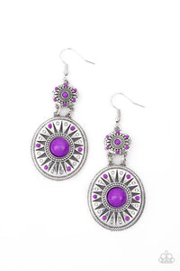 Paparazzi "Temple Of The Sun" Purple Earrings Paparazzi Jewelry