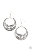 Paparazzi "Crescent Couture" White Earrings Paparazzi Jewelry