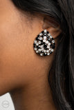 Paparazzi "Elite League" Black Clip On Earrings Paparazzi Jewelry