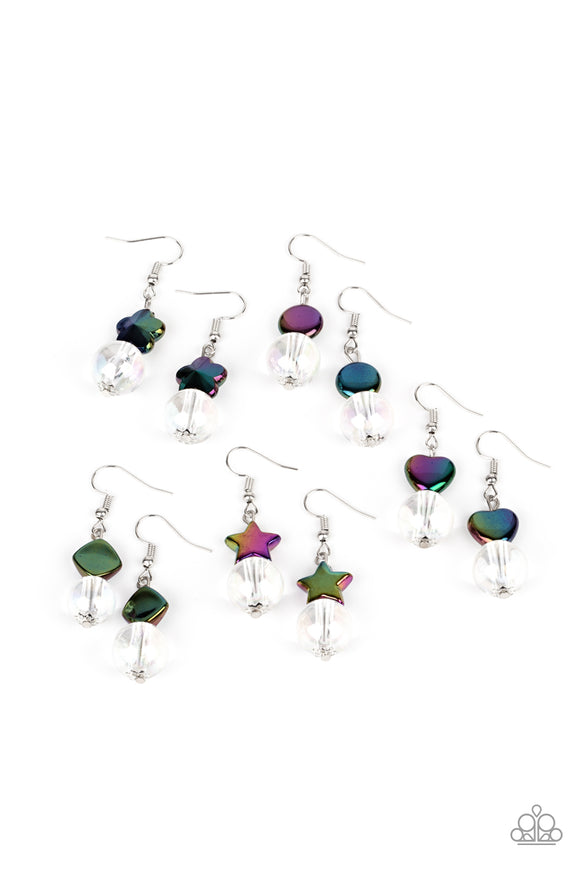 Girl's Starlet Shimmer 10 for $10 350XX Multi Color Oil Spill Earrings Paparazzi Jewelry