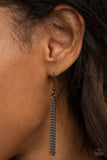 Paparazzi "Metallic Merger" Black Necklace & Earring Set Paparazzi Jewelry