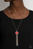 Paparazzi "What Glows Up" Red Necklace & Earring Set Paparazzi Jewelry