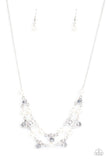 Paparazzi "Royal Announcement" White Necklace & Earring Set Paparazzi Jewelry